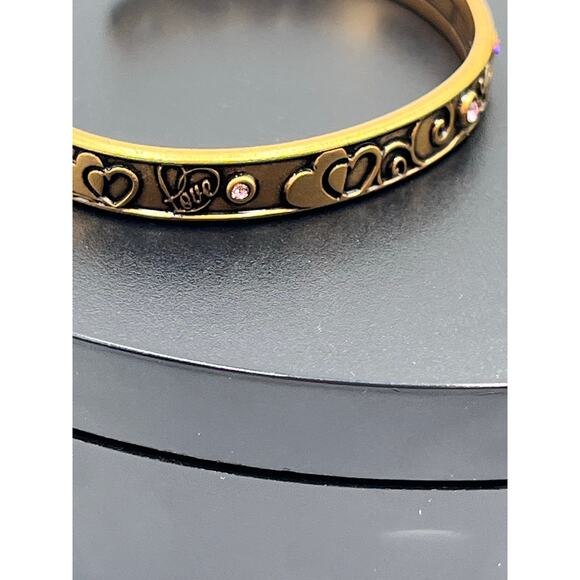 Alex and Ani Because I Love You Love Love Rafaelian Rose Gold Cuff Bracelet - Picture 7 of 10